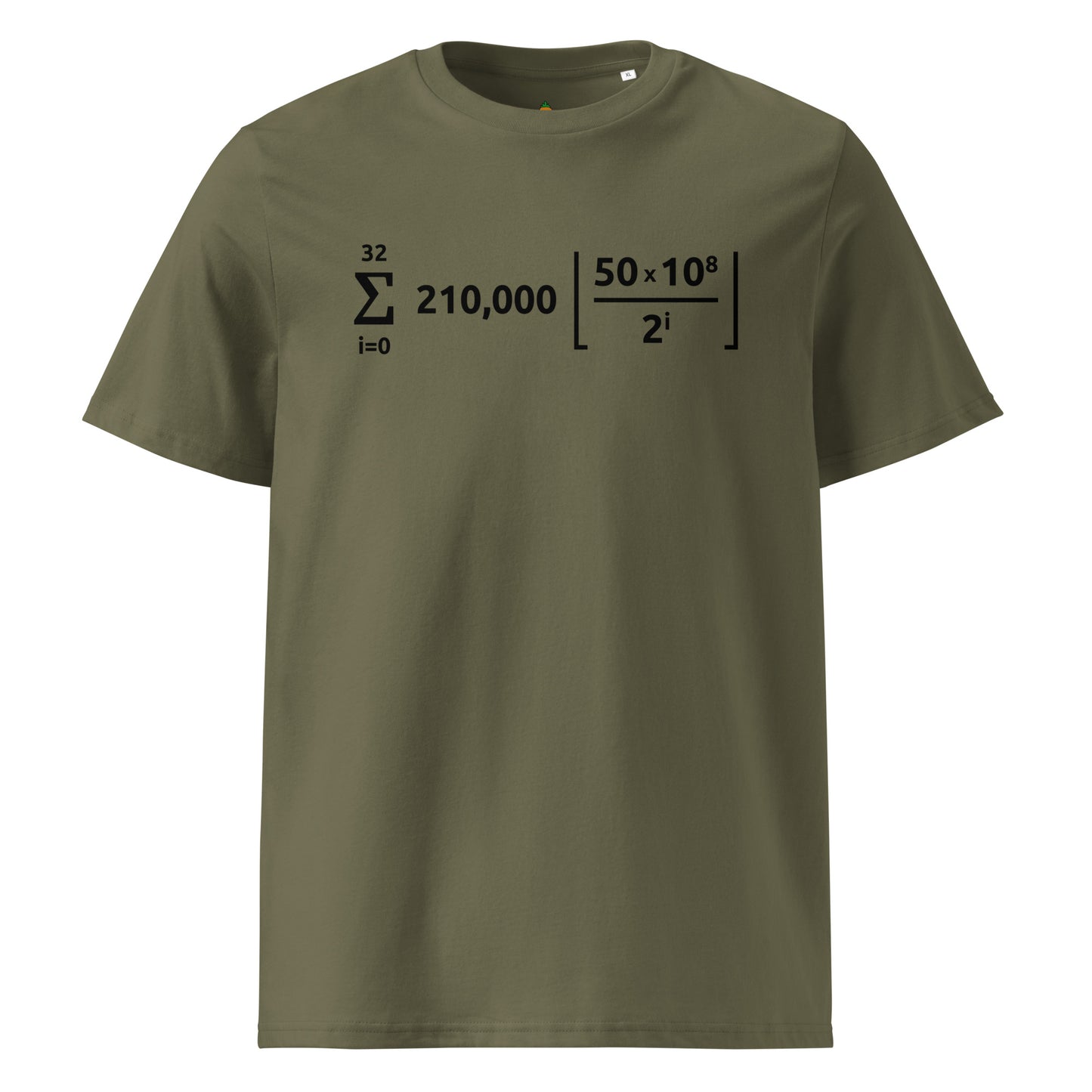 Bitcoin Merchandise Formula T-shirt Khaki
