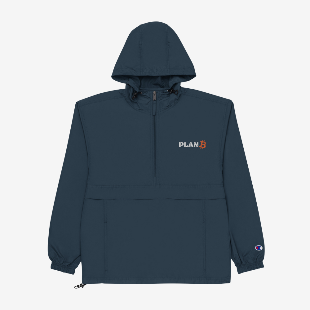 PlanB Champion jacket navy blue with embroidered PlanB logo