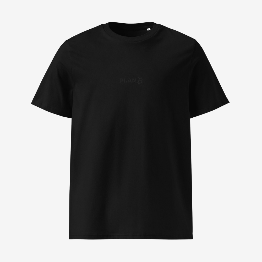 PlanB Bitcoin merchandise Stealth T-shirt Black on Black