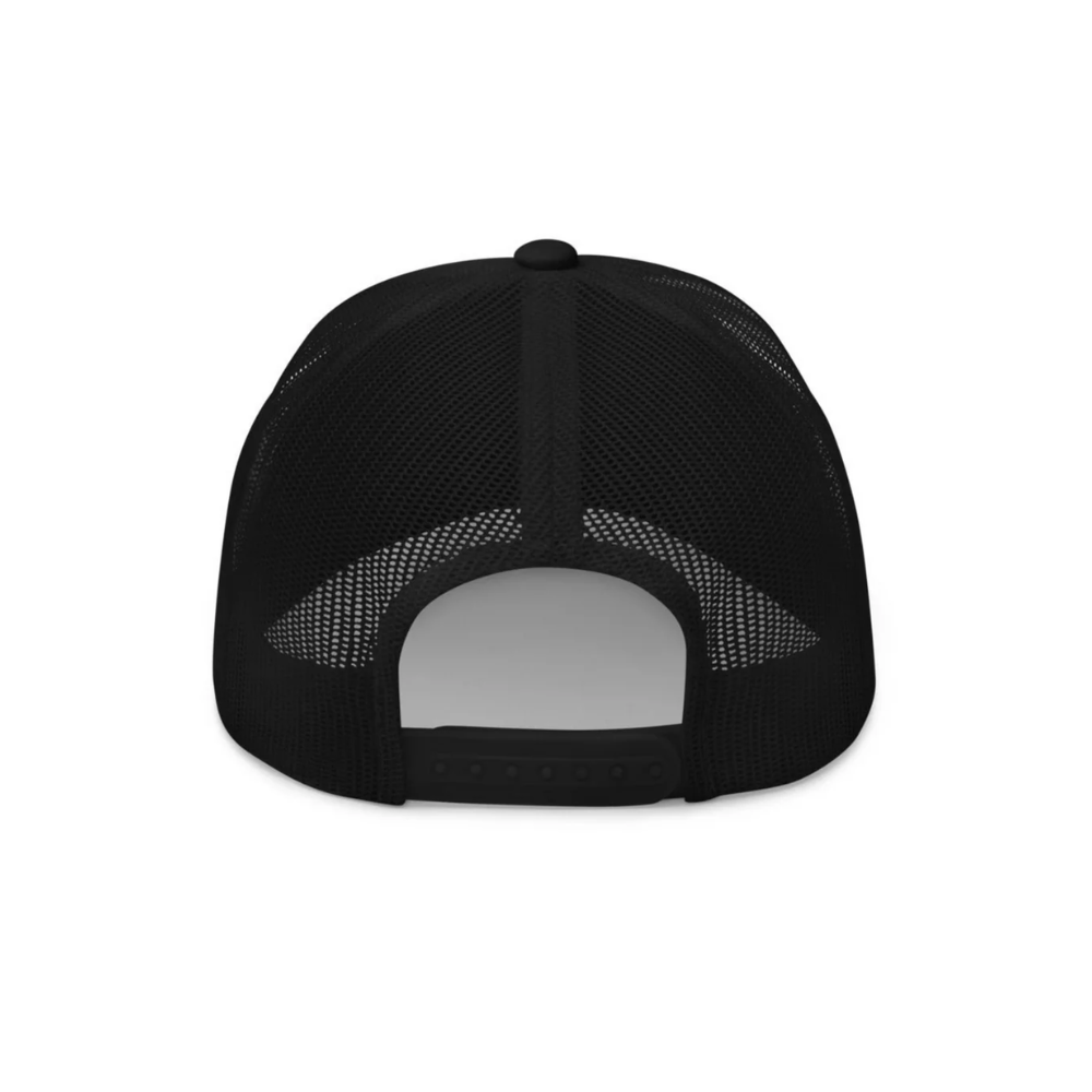 Black PlanB Stealth Trucker Cap with embroidered black PlanB logo Back