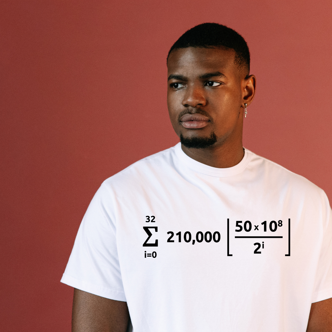 Bitcoin formula T-shirt white front