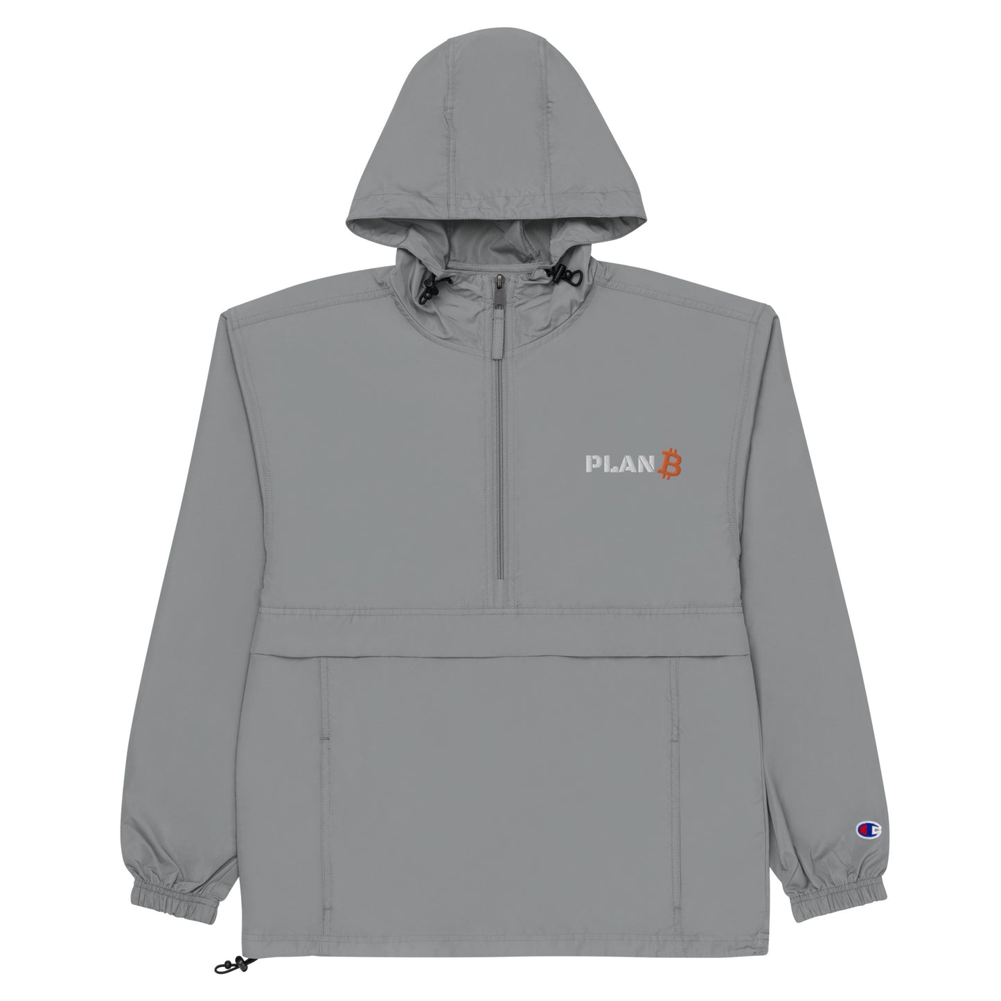 PlanB Champion jacket grey with embroidered PlanB logo