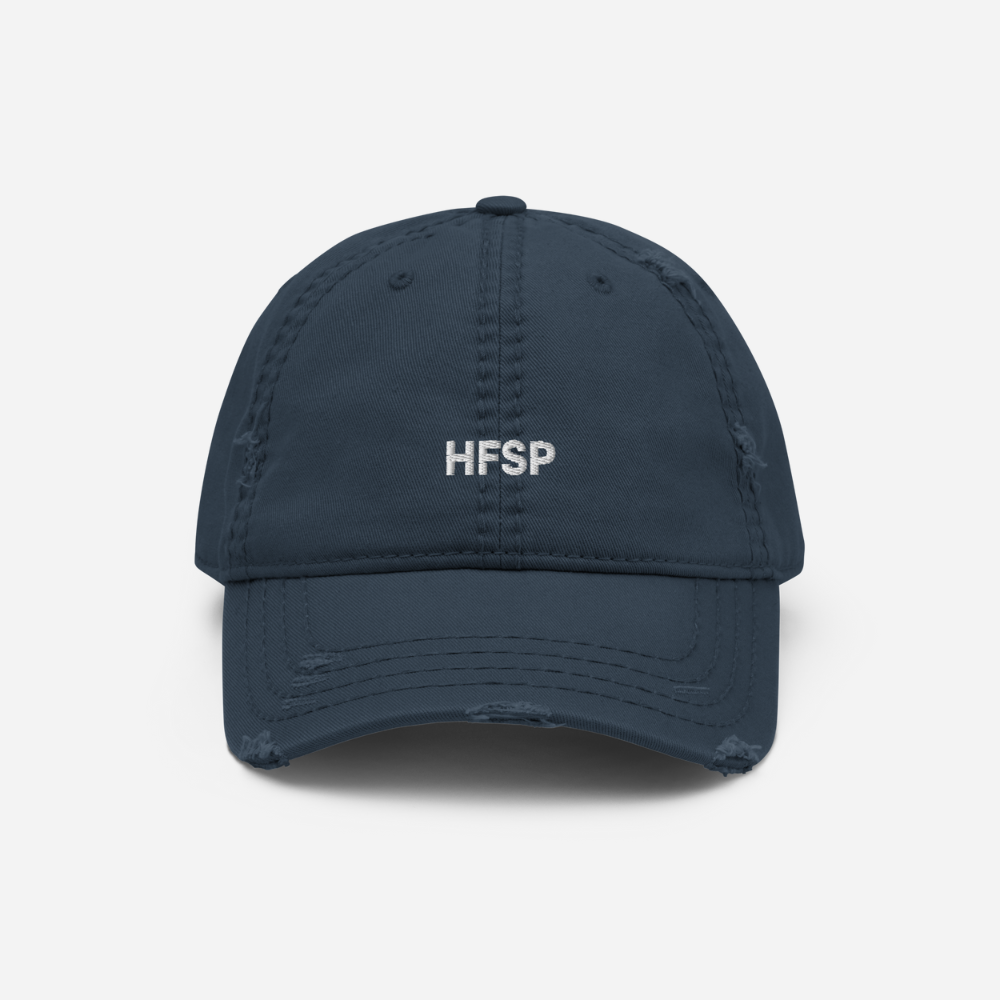 Have Fun Staying Poor Hat Navy Blue Front