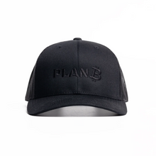 Load image into Gallery viewer, Black PlanB Stealth Trucker Cap with embroidered black PlanB logo 

