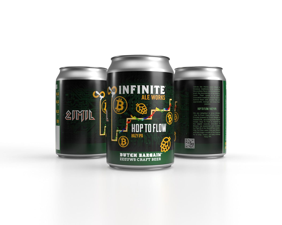 Hop To Flow beer inspired by the Stock to Flow model of PlanB @100trillionusd.