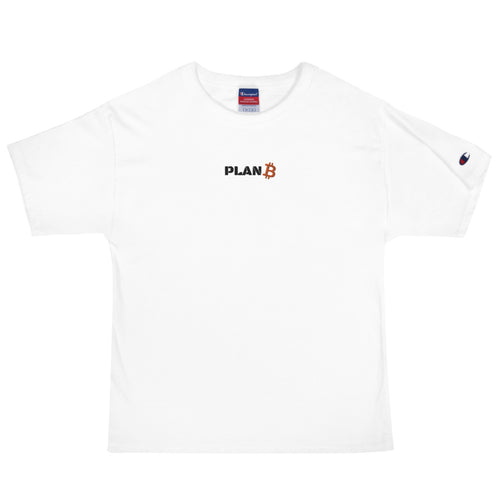 PlanB Champion t-shirt white with ebroiderd PlanB logo.